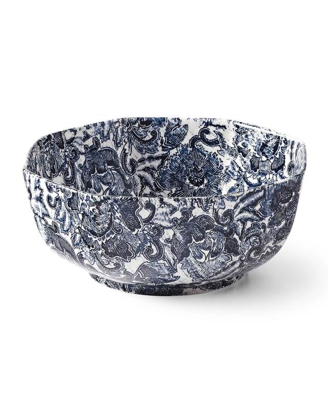 Faded Peony Octagonal Bowl